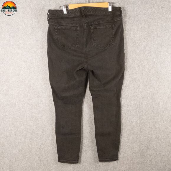 Torrid Skinny Leg Denim Black Cotton Blend Stretch Jeans Dark Wash Women's 14R - Picture 3 of 10